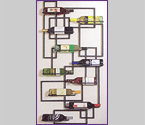 Mid-Century Wall Wine Rack