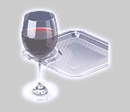 Party Plate with Built-In Stemware Holder (Set of 4)