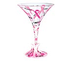Pink Ribbons Martni Glass by Lolita Love my Martini