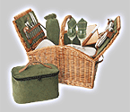 Photo of Somerset English Style Double Lid Picnic Basket for 2
