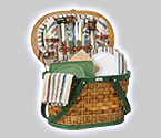 Catalina Riviera Edition Willow & Bamboo Picnic Basket for Two