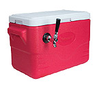 Single Faucet Jockey Box - 28 Quarts, 50-ft. Stainless Steel Coil