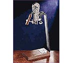 Rogar 0650 Nickel-Plated Centennial Champion Wine Opener Set - Walnut Base
