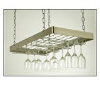 Rogar 8108 Hanging Wine Glass Rack - Bright Chrome Finish