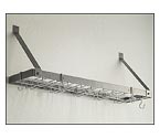 Rogar 8215 Wall Mounted Single-Tier Wine Glass & Bottle Rack - Black