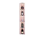 Premium Redwood 5 Shelf Triangular Wine Rack Display