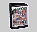 Summit SCR600BL 5.5 c.f. All Refrigerator Black w/ Aluminum Trim Glass Door