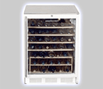 Summit SWC6GWLCSS 51-Bottle Wine Refrigerator - SS Cabinet/White Door Trim