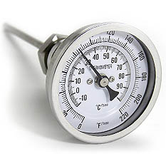 Dial Thermometer for Brew Kettles