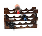 True Fabrications Mod Squad Oak Barrel 12-Bottle Modular Wine Rack