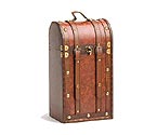 Treasure Chest 2-Bottle Wooden Wine Carrier