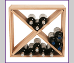 Photo of 24-Bottle Pine Compact Cube Wine Rack - Natural