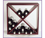 24 Bottle Solid Pine Compact Cube Wine Rack