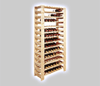 126-Bottle Swedish Pine Wine Rack in Natural Finish