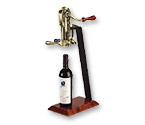 Antique Bronze Legacy Corkscrew Wine Opener on Birch Stand
