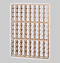 8 Column 96 Individual Bottle Redwood Modular Wine Rack