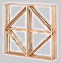 Photo of 80 Bottle Redwood Diamond Bin Modular Wine Rack