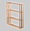 36 Bottle Redwood Wood Case Modular Wine Rack