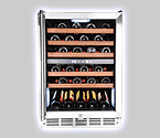 Photo of Vinotemp VT-45 Dual Zone 45-Bottle Wine Cellar - Stainless Steel