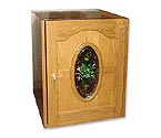 Vinotemp 114 Napoleon Wine Cabinet - Single Oval Glass Door - 80 Bottle Count