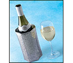 Vacu Vin Rapid Ice Wine Cooler - Silver Spider Web Design