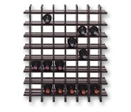 Cubby Wine Rack for 42 Bottles in Dark Stained Finish