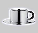 WMF Kult Stainless Capuccino Coffee Cup with Saucer