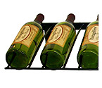 3' Wall Mount 9 Bottle Presentation Wine Rack - Black Satin Finish