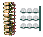 WS33-G - 27 Bottle Vintage View Wine Rack - Wine Bottle Green Finish