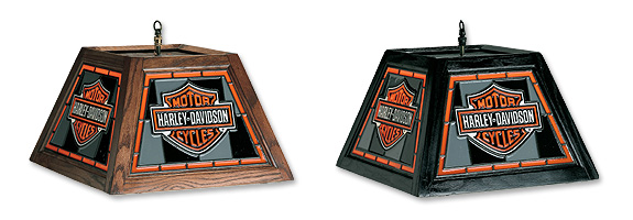 Photo of Harley-Davidson Tiffany-Style Pendant Lamps