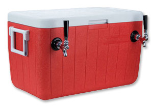 Photo of Double Faucet 48-Qt. Cold Plate Jockey Box Beer Dispenser