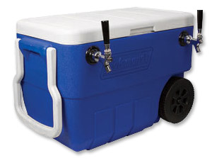 Photo of Double Faucet 50-Qt. Cold Plate Jockey Box Beer Dispenser with Wheels
