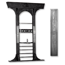 Photo of Harley-Davidson Bar & Shield Flames Wall Cue Rack with Vintage Black Finish