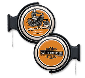 Photo of Harley-Davidson World's Finest 2-Sided Rotating Pub Light