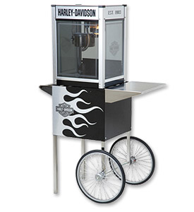 Photo of Harley-Davidson Metallic Flames Popcorn Machine with Cart