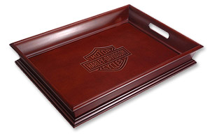 Photo of Harley-Davidson Bar & Shield Wood Serving Tray