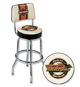 Photo of Retro Harley-Davidson Motorcycles Bar Stool