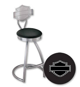 Photo of Harley-Davidson Laser Bar & Shield Silhouette Bar Stool