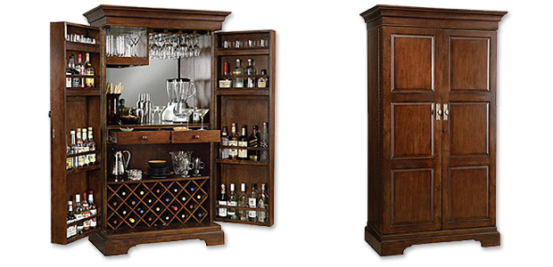 Photo of Howard Miller 695-064 Sonoma Hide-A-Bar Wine & Spirits Cabinet