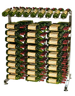 Photo of VintageView Freestanding Island Display Rack - Platinum Series - Nickel Finish