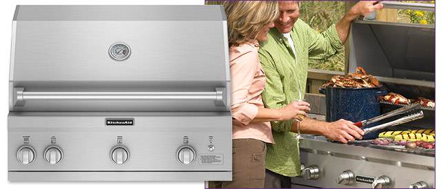 Photo of KitchenAid KBNS361TSS 36-inch Built-in Outdoor Gas Grill
