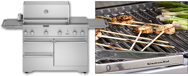 Photo of KitchenAid KFRU368TSS 36-inch Freestanding Outdoor Gas Grill with Double Side Burner