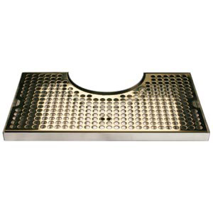 Photo of Surface Mount - 3 inch Column Cut-Out - PVD Brass/SS Tray, No Drain