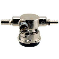 Lo-Boy Low Profile D System Keg Tap Coupler w/ Pressure Relief