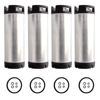 Set of 4 - Reconditioned  5 Gallon Pin Lock Kegs