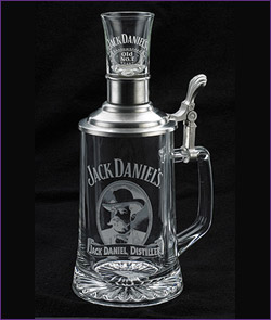Photo of Jack Daniel's Father & Son Glass Stein Set - All-White Etching