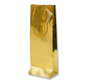 Photo of Gold Hologram Wine Bottle Gift Bag