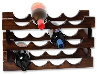 Photo of Mod Squad Oak Barrel 12-Bottle Wine Rack