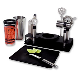 Photo of Oggi 10 PC Bar Set with Rectangular Stand