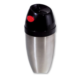 View Larger Image of Oggi Push and Pour Satin Stainless Steel Cocktail Shaker